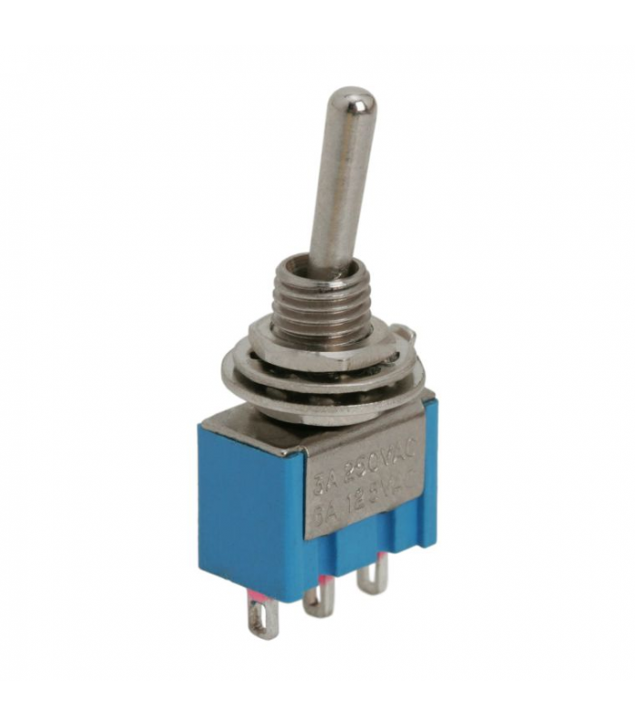 Comutator cu brat 1 circuit 3A 250V ON-OFF-ON cu retinere