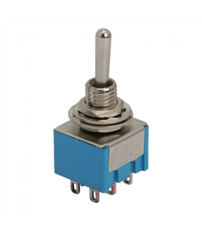 Comutator cu brat 2 circuit 3A 250V ON-OFF-ON cu retinere