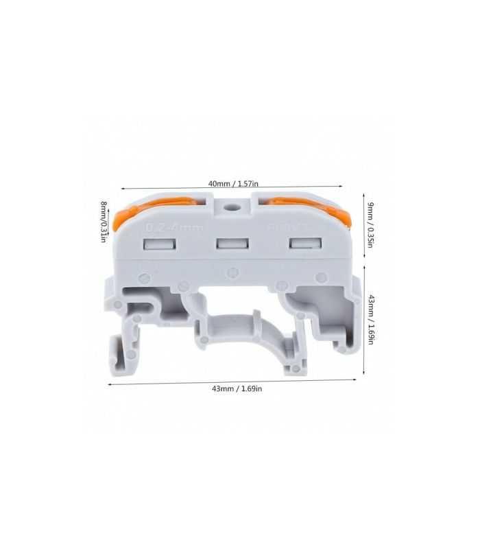 conector 22 cu sina portocaliu pentru cablu maxim 4 mm 3