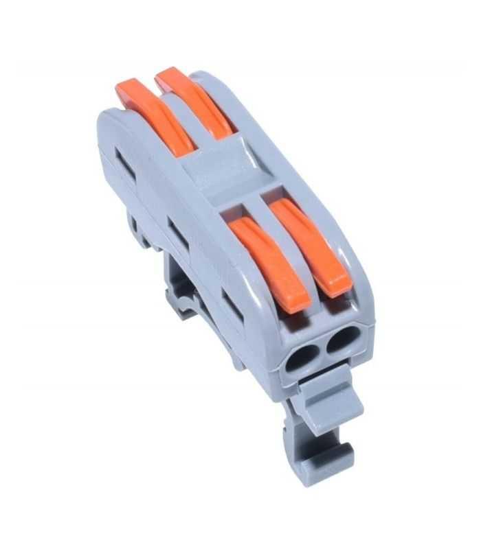 Conector 2+2 cu sina portocaliu pentru cablu maxim 4 mm