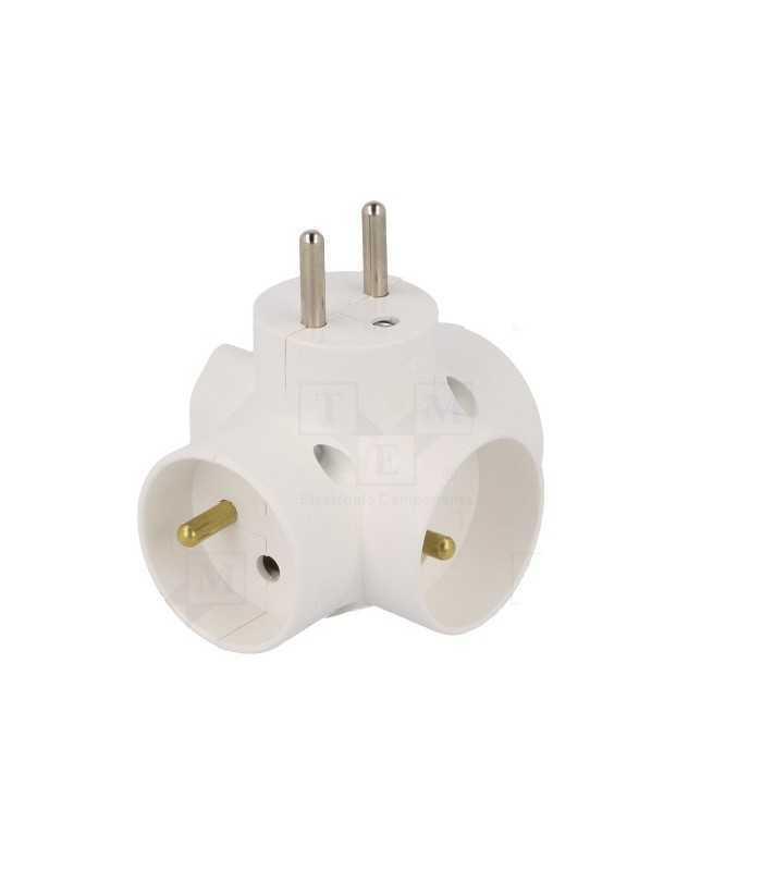 conector ac supply splitter layout 2p 2ppe white timex elektro r 44 1