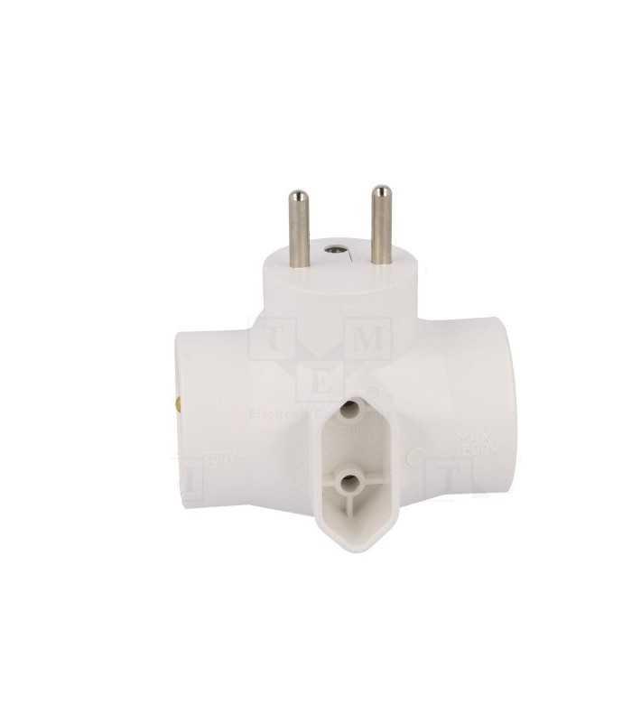 conector ac supply splitter layout 2p 2ppe white timex elektro r 44 2