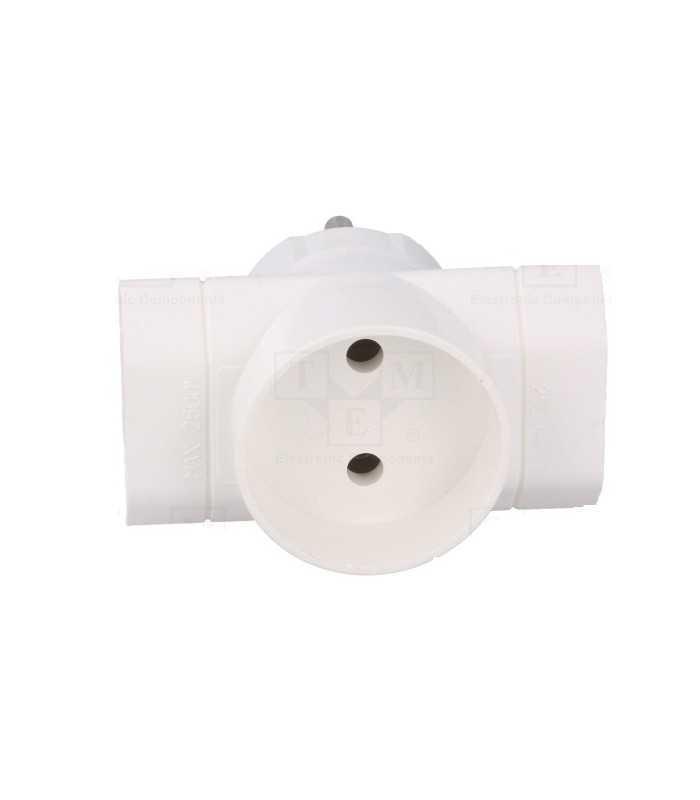 conector ac supply splitter layout 2p type round flat white timex elektro r 1 1