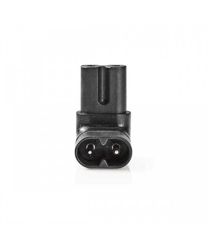conector alimentare iec 320 c7 mama iec320 c8 tata unghi 90 negru 5