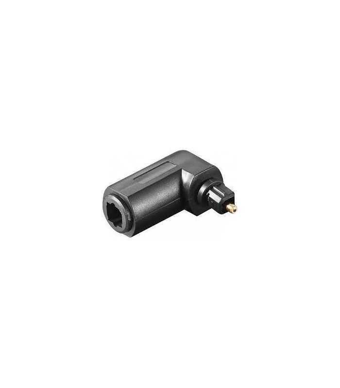 Conector audio fibra optica adaptor mufa tata-mama la 90 grade Toslink LOGILINK CA1017