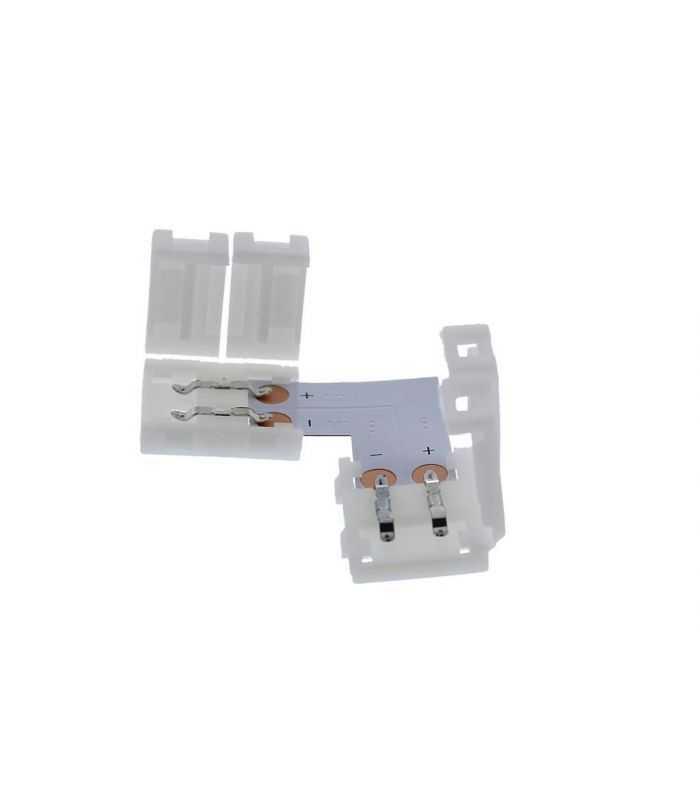 Conector Banda Led 10mm Pcb Forma L 1buc Well