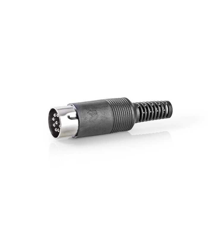 Conector DIN Nedis 6-pini tata 1buc negru CAVC20903BK