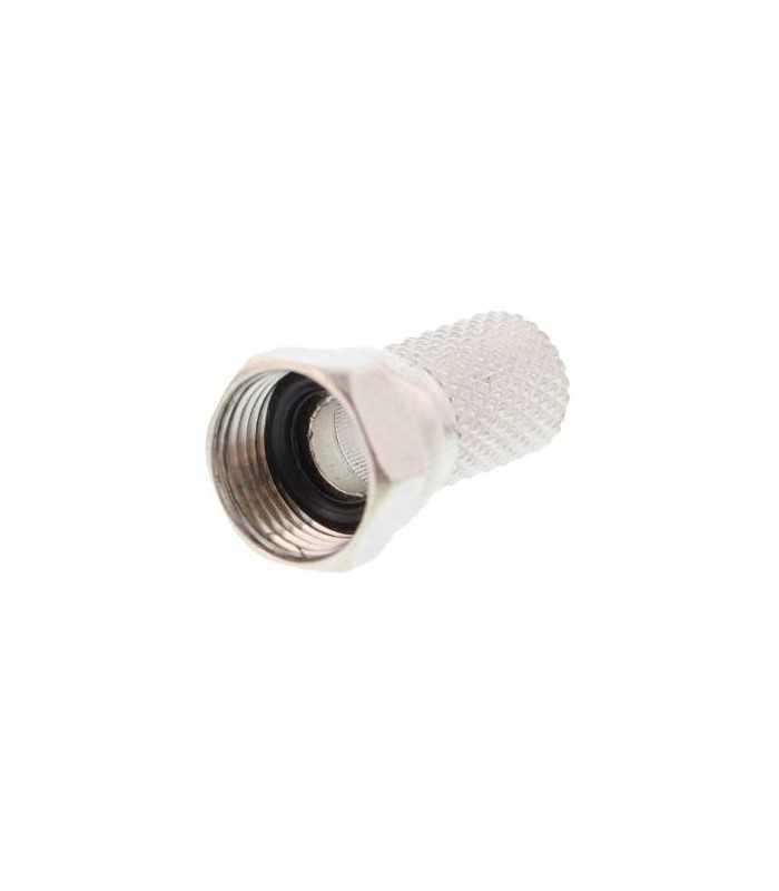 Conector F 20mm +garnitura de cauciuc pentru cablu 7mm WELL