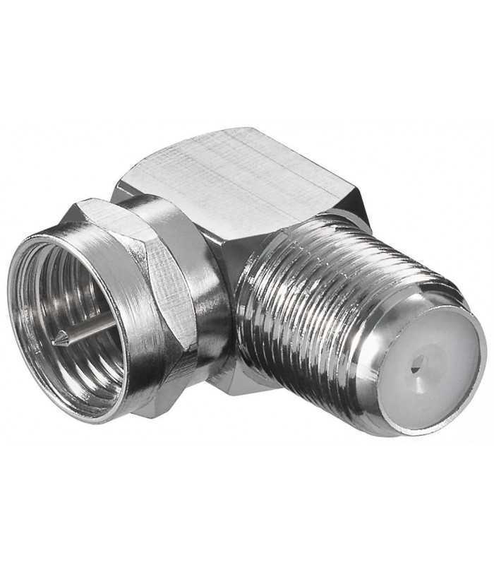 Conector F tata la F mama cu 90 grade Goobay