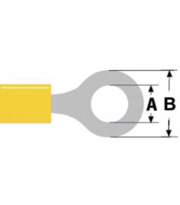 Conector FAST ON RING 8.4mm galben Valueline