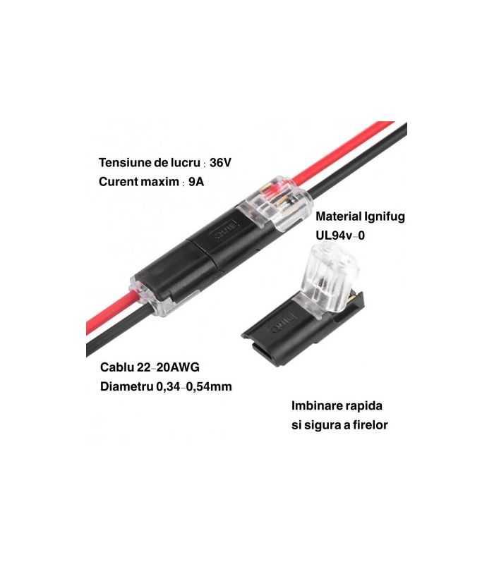 Conector In I Pentru Doua Fire Rapid Cu Blocare