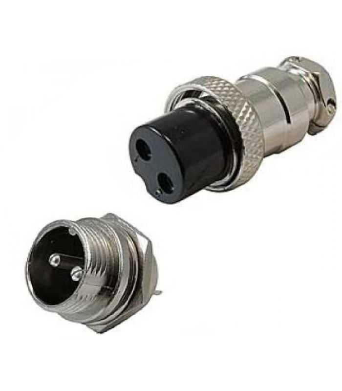 Conector MICROFON MARE 2 Pini set Mama+Tata 20 mm