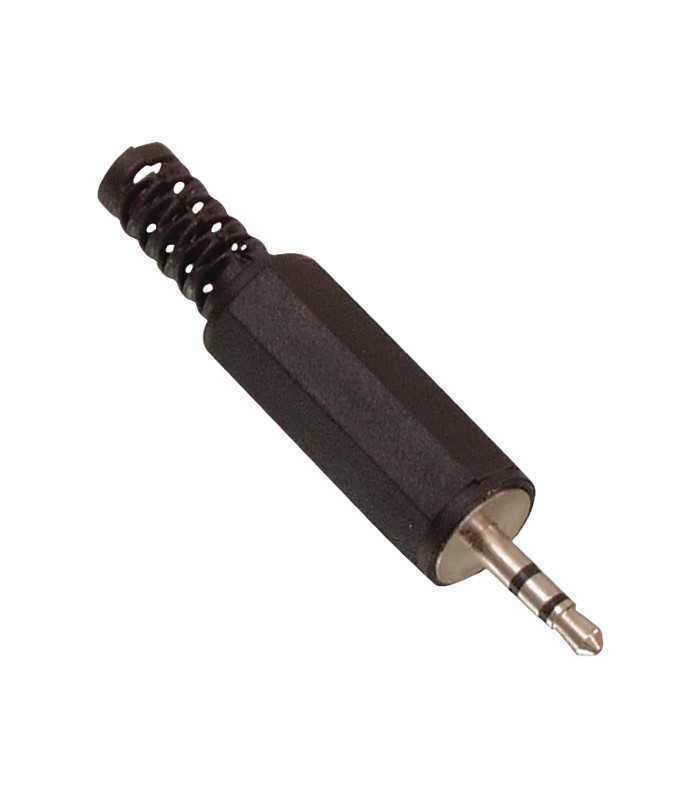 conector mufa jack stereo 25 mm tata platic negru cu protector cablu valueline 1