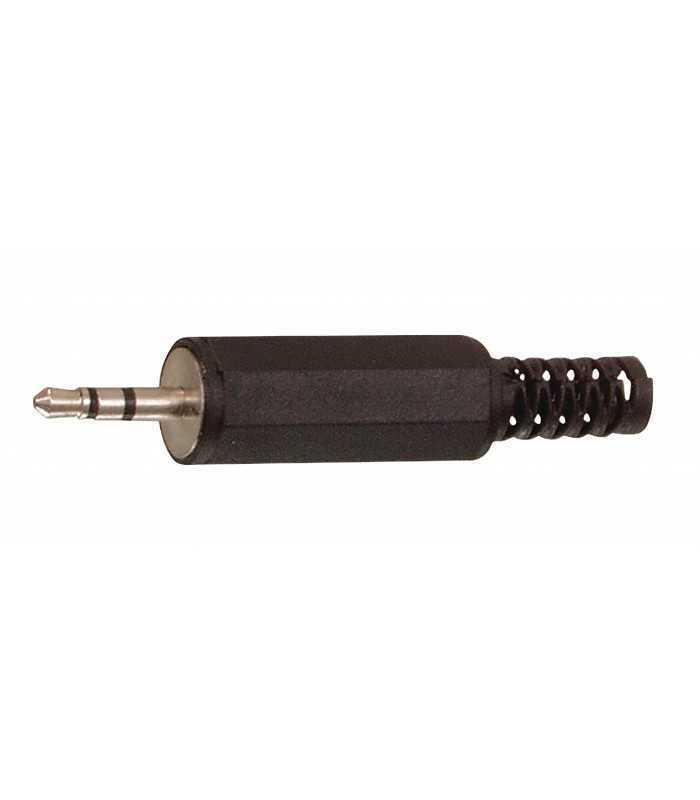 conector mufa jack stereo 25 mm tata platic negru cu protector cablu valueline 2