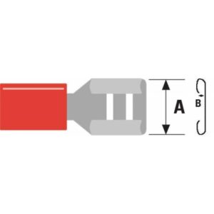 Conector papuc 6.3mm 0.8mm Valueline