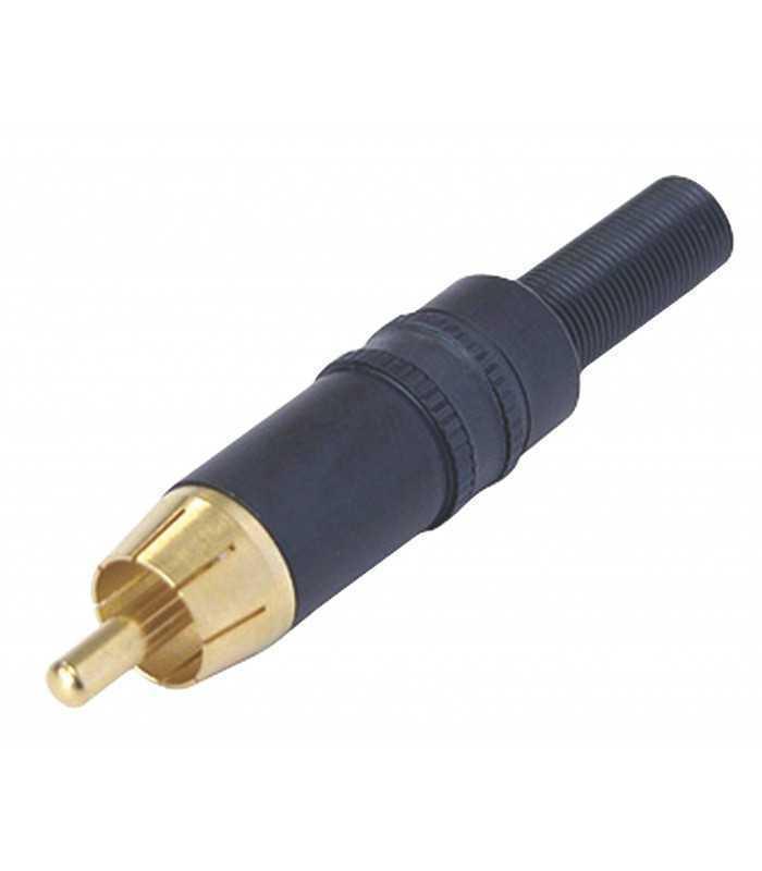 Conector phono aurit negru Neutrik
