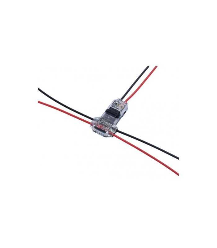 Conector rapid cu blocare in T pentru doua fire