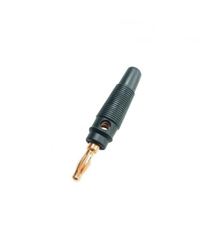 Conector tip banana 4mm tata negru aurit HOME