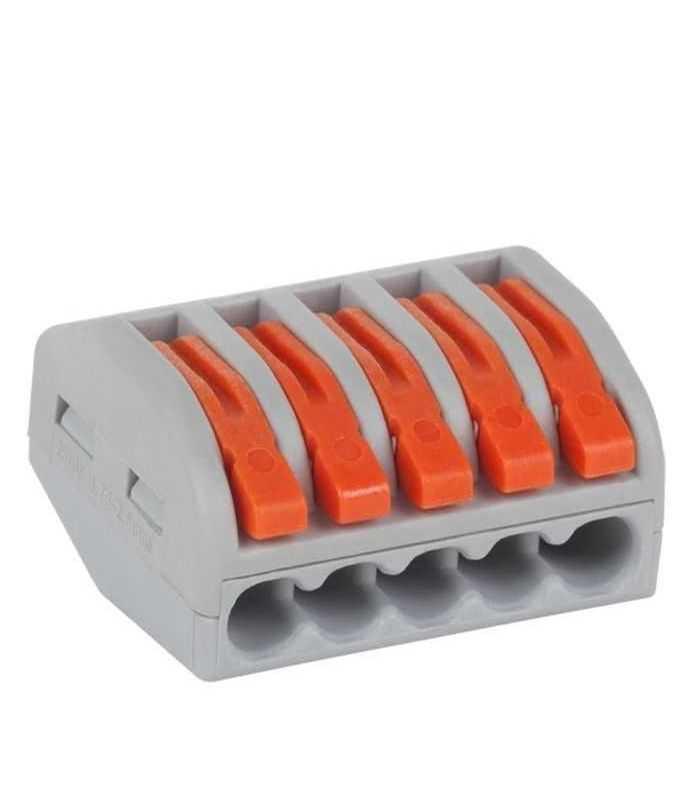 Conector universal rapid 5x 0.75-2.5mm portocaliu 1 Conector universal rapid 5x 0.75-2.5mm portocaliu