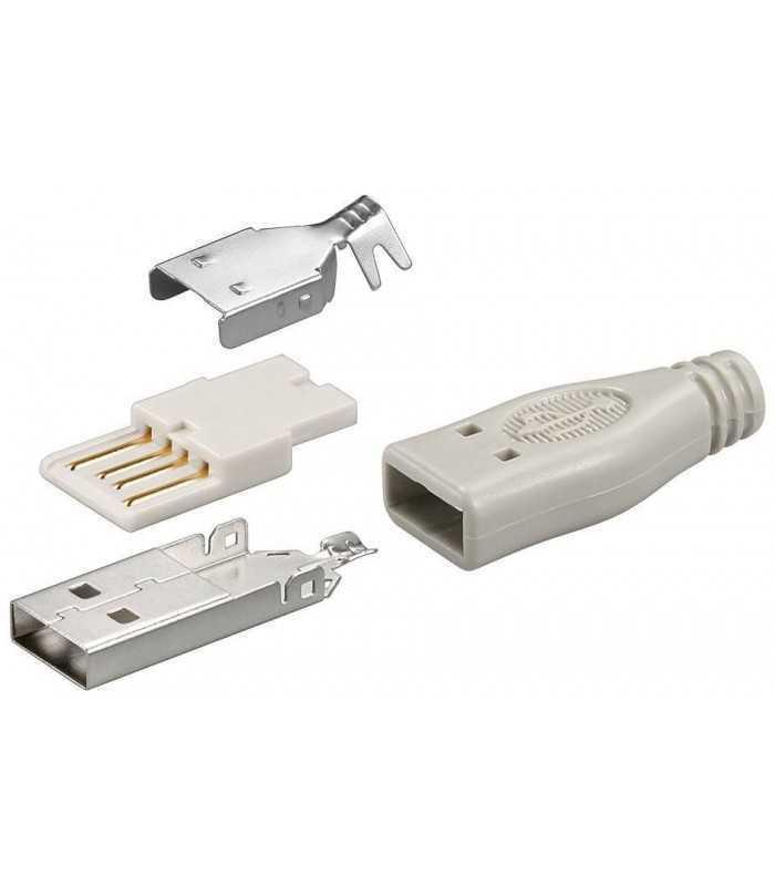Conector USB A tata cu lipire Goobay