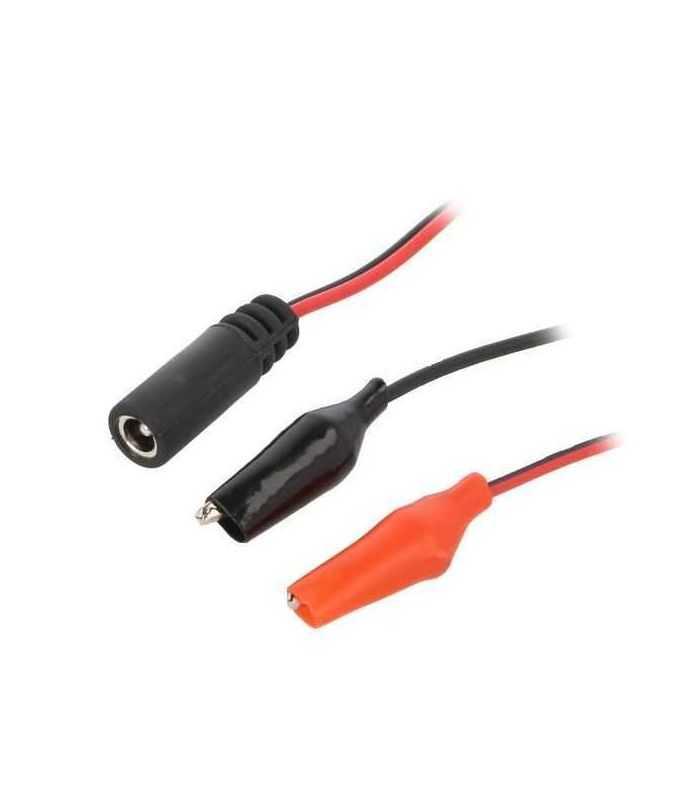 Conexiune adaptor 5.5x2.1mm mama - iesire clema crocodil izolata 30cm CELLEVIA POWER CABLE-1/CL