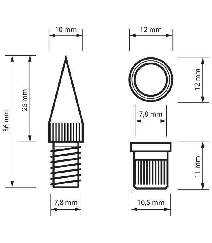 contacte ascutite pentru incinte acustice metal negru 1