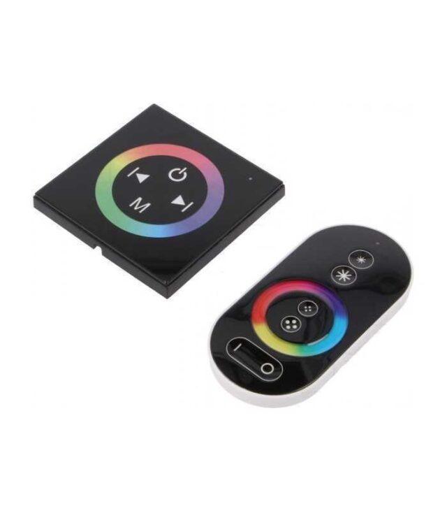 Controler LED 12A control iluminare RGB 12/24VDC Canale 3 neagra ...