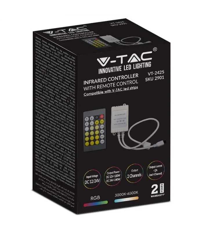Controller Banda Led 3in1 Rgb 24 Butoane V Tac Sku 2901
