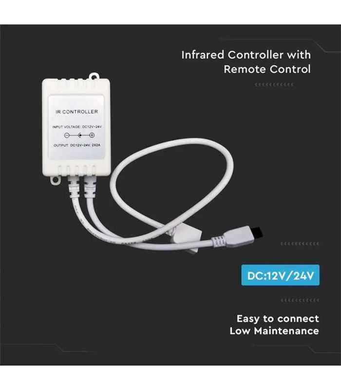 Controller Banda Led 3in1 Rgb 24 Butoane V Tac Sku 2901