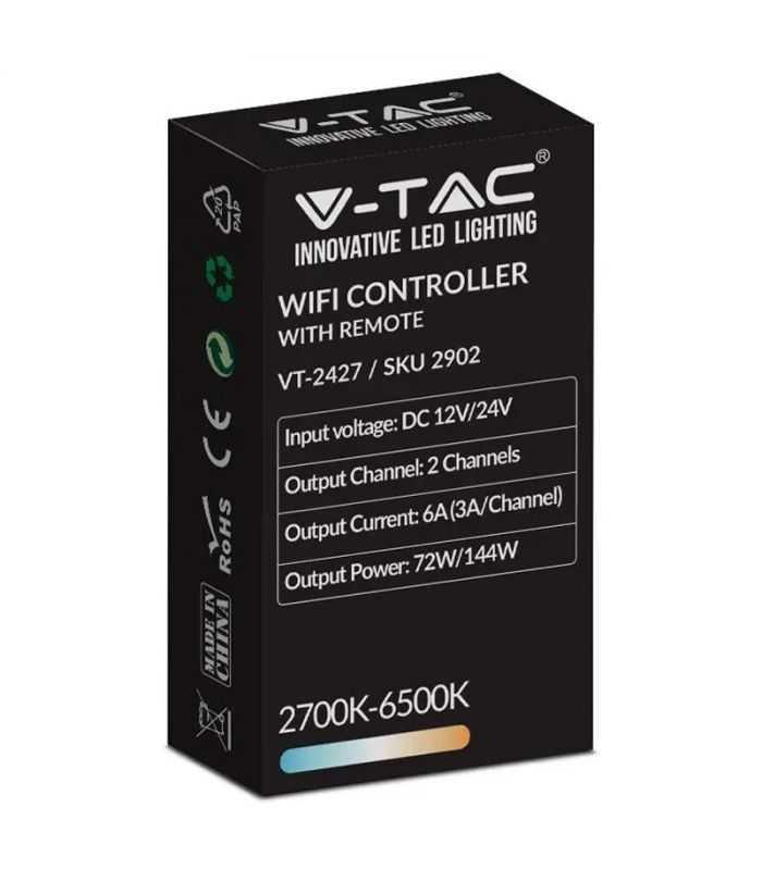 Controller Banda Led 3in1 Wi Fi Rgb 24 Butoane V Tac Sku 2902