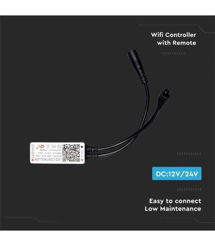 Controller Banda Led 3in1 Wi Fi Rgb 24 Butoane V Tac Sku 2902
