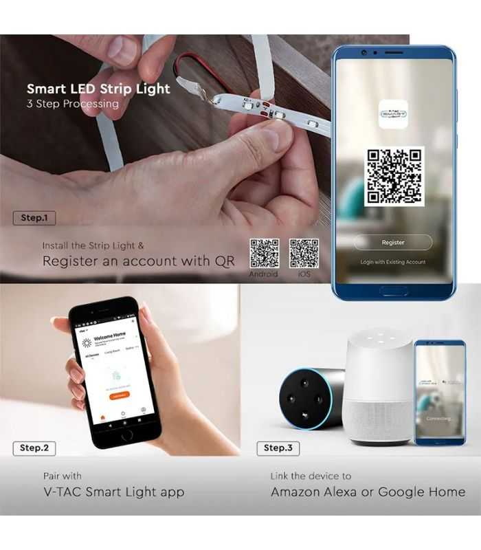 Controller Banda Led 3in1 Wi Fi Rgb 24 Butoane V Tac Sku 2902