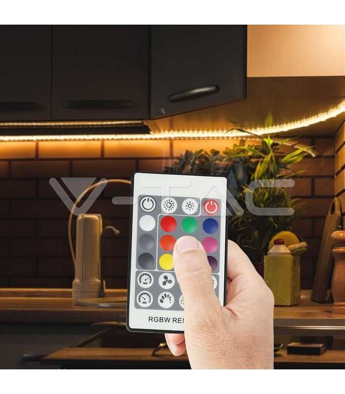 controller banda led cu dimmer 12v 24v rgbw 288w v tac 2