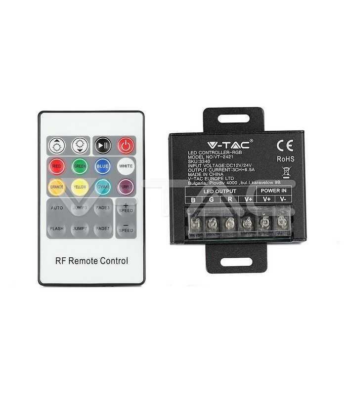 controller banda led rgb 12v 240w 24v 480w v tac 5