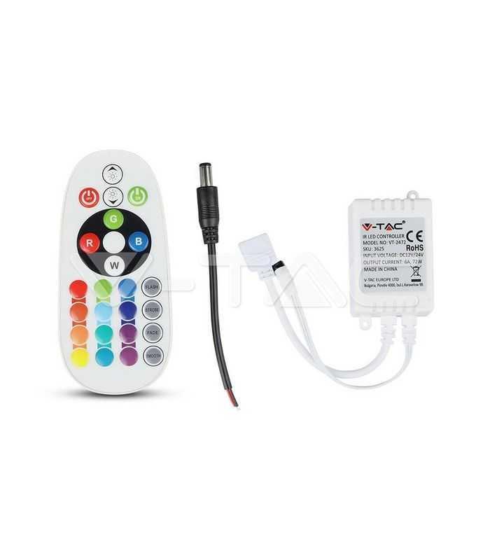 controller led rgb 24 butoane 12v 6a 24v 72w v tac 1