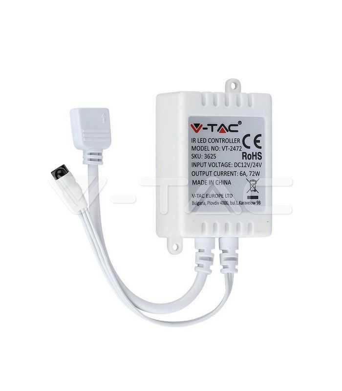 controller led rgb 24 butoane 12v 6a 24v 72w v tac 5