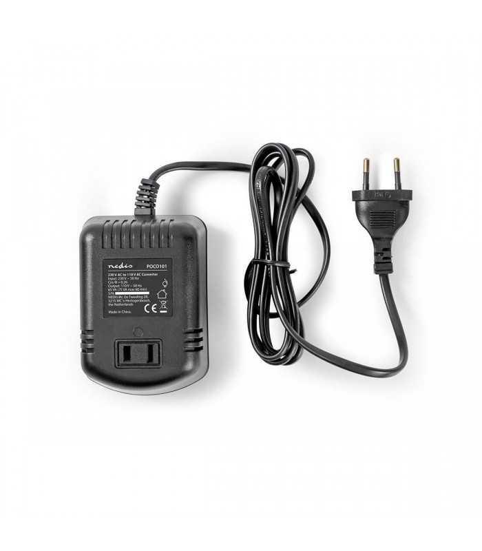 Convertor de tensiune 220V-110V 75W iesire USA Nedis