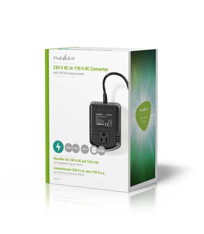 Convertor De Tensiune 230v 110v 100w Iesire Usa Nedis Poco105