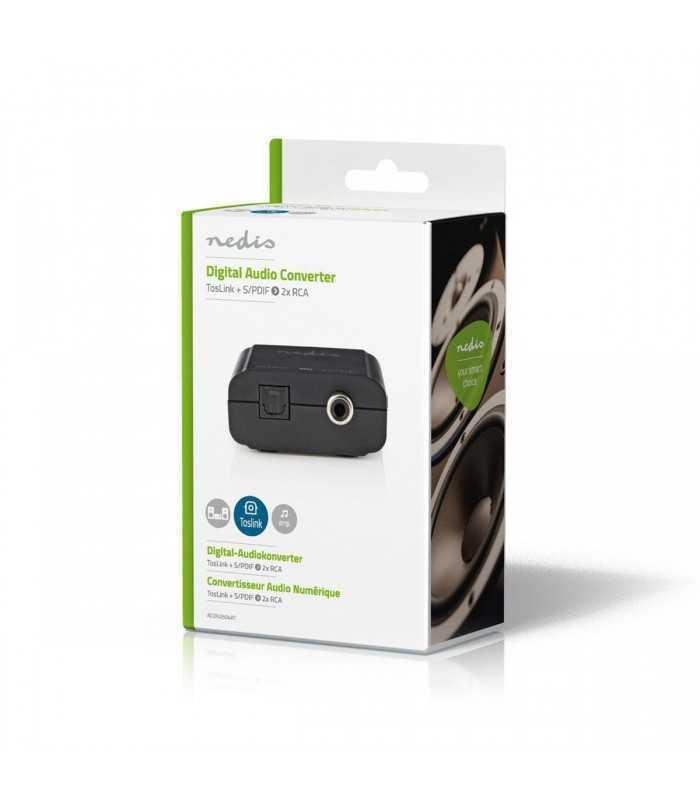 convertor digital audio stereo rca toslink mama optic rca spdif mama 2x rca mama nedis 5