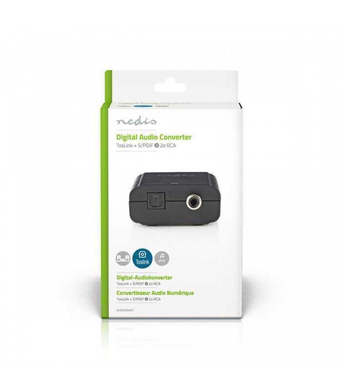 convertor digital audio stereo rca toslink mama optic rca spdif mama 2x rca mama nedis 6