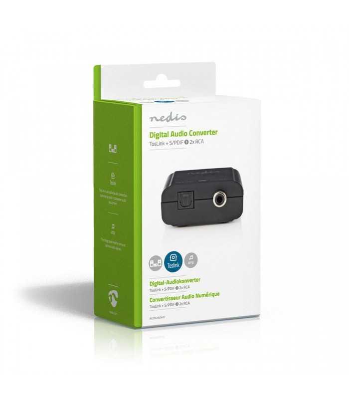 convertor digital audio stereo rca toslink mama optic rca spdif mama 2x rca mama nedis 7