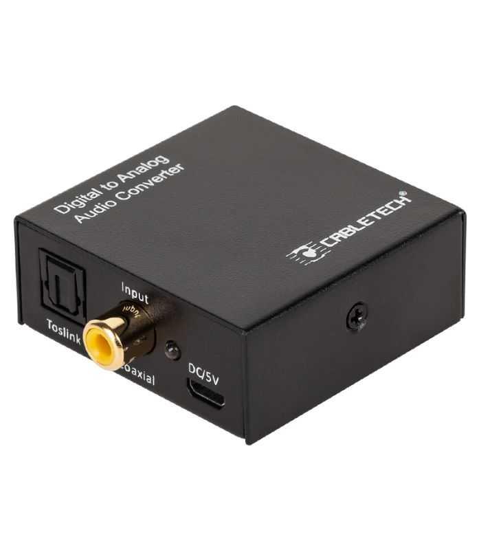 Convertor Semnal Audio Coaxial Toslink Digital La Analog 2x Rca 35 Mm Jack Pentru Casti Cabletech Zla0857 2