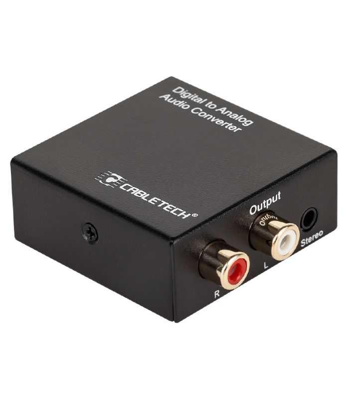 Convertor Semnal Audio Coaxial Toslink Digital La Analog 2x Rca 35 Mm Jack Pentru Casti Cabletech Zla0857 2