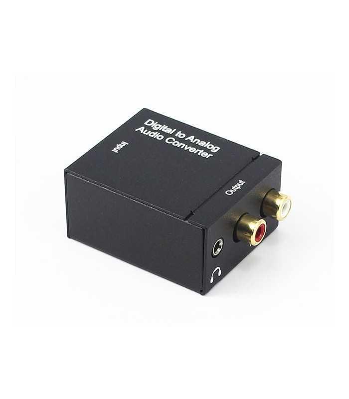 Convertor TOSLINK OPTIC +RCA DIGITAL la RCA ANALOG AUDIO 2x RCA +Jack 3.5 mm