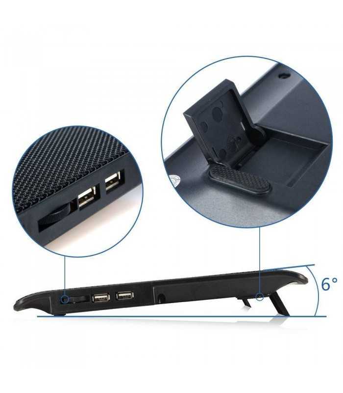 cooler pad laptop l112a smart fox joa 350x250x20mm 38cfm 21dba 022a 3