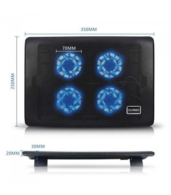 cooler pad laptop l112a smart fox joa 350x250x20mm 38cfm 21dba 022a 6