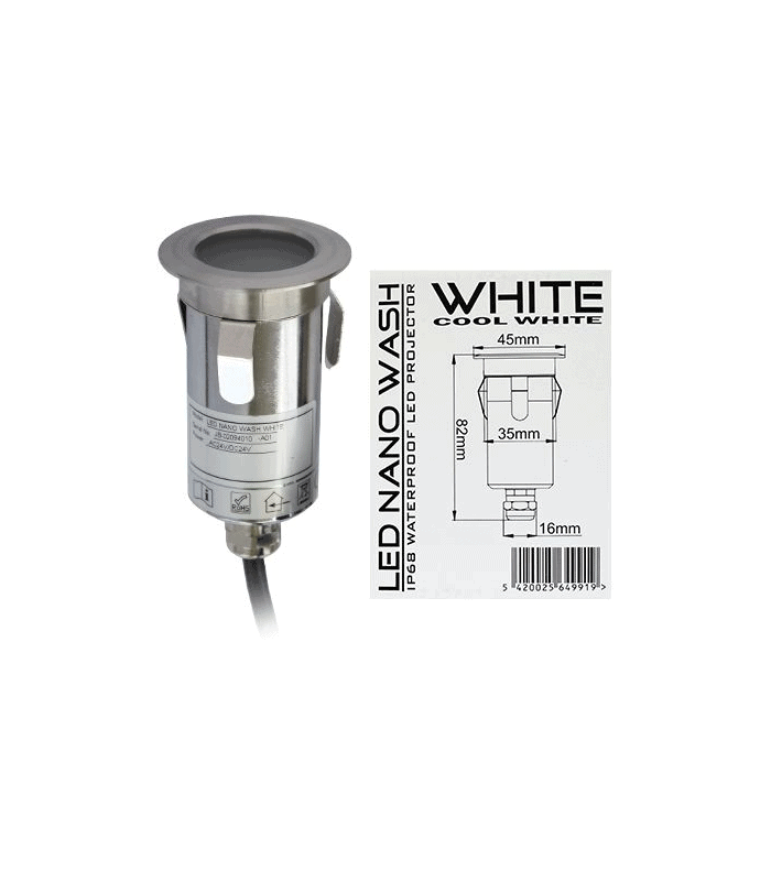 Corp iluminat nano LED WASH IP68 alb