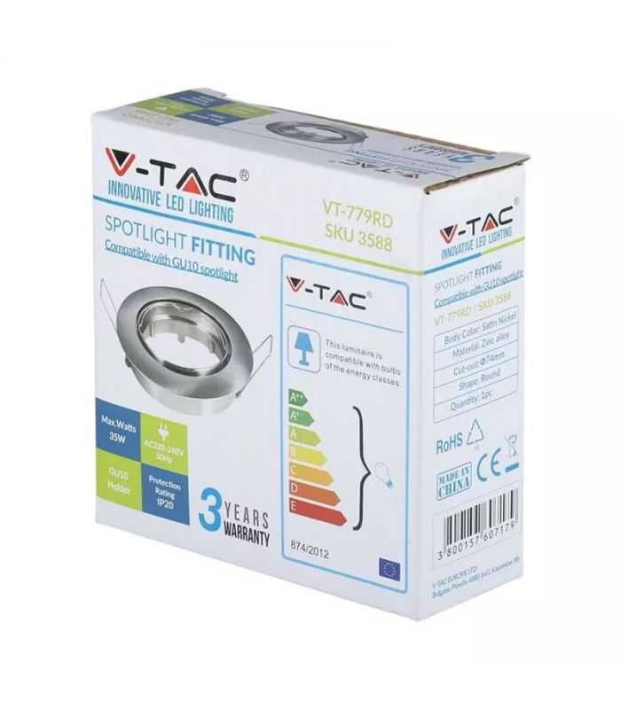 corp spot gu10 crom mat unghi reglabil v tac 6