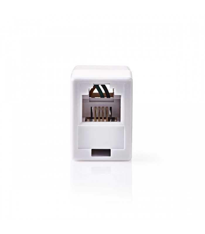 Cuplaj modular Nedis RJ11 mama - RJ11 mama alb