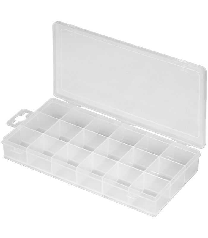 Cutie Sortimentala Cu 18 Compartimente Fixe Transparenta 210x105x30mm Goobay 90149